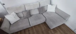 Sofá chaise longue gris claro 3 plazas baja precio