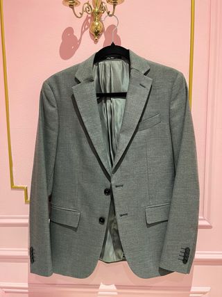 Americana Mango Talla 46 Gris