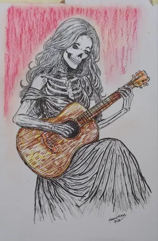 Ilustração Original 21x30cm - Arte Única