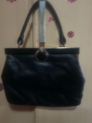 Bolso Vintage Negro piel