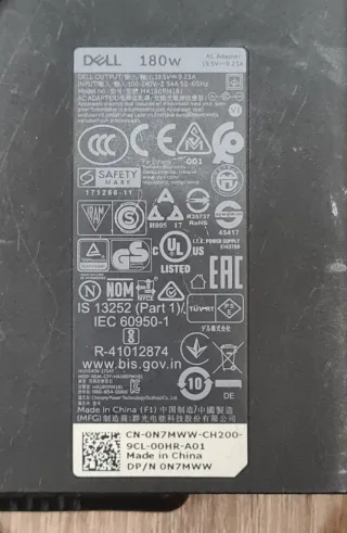 Cargador original Dell 180W