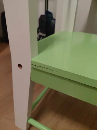 Escritorio y silla infantil verde