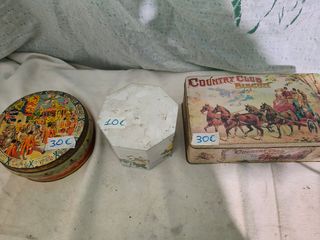 Lote 3 Cajas Metálicas Vintage
