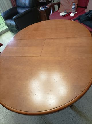 Mesa de camilla redonda extensible