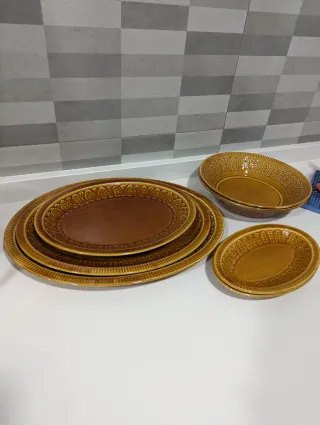 Vajilla Pontesa Cerámica Marrón