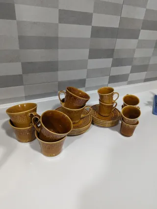 Vajilla Pontesa Cerámica Marrón