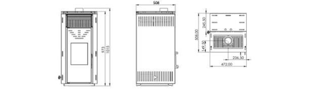 Estufa Pellets CERO REM - 10kW MAD2034
