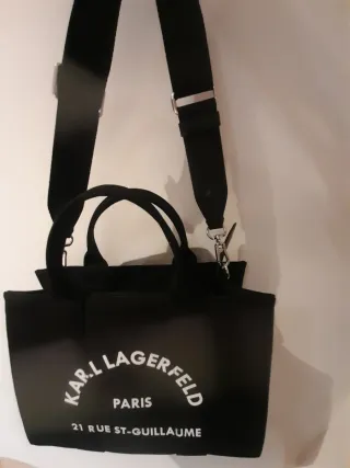 Bolso Karl Lagerfeld Negro Asas y Bandolera.