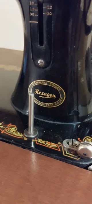 Máquina de Coser Singer Antigua Hexagon