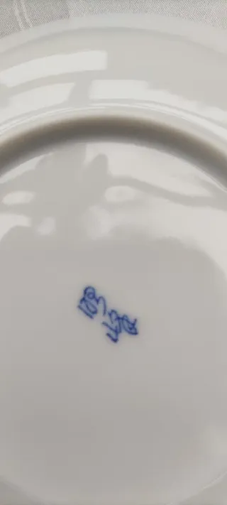 2 Piatti in Porcellana Giapponese Blu e Bianco