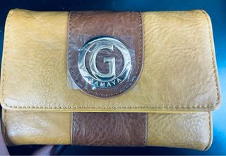 Portafoglio Guess donna marrone e giallo