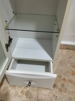 Mueble de baño Royo blanco con cristal