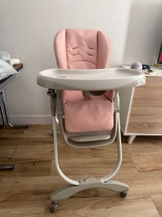 Trona infantil rosa para bebé