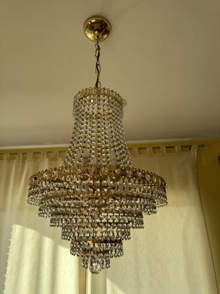 LÁMPARA CRISTAL 9 LUCES