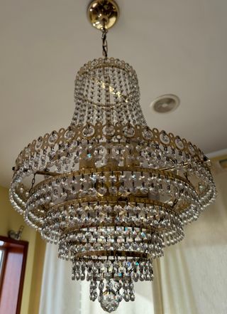 LÁMPARA CRISTAL 9 LUCES