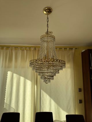 LÁMPARA CRISTAL 9 LUCES