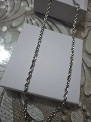 Collana uomo acciaio 60 cm nuova