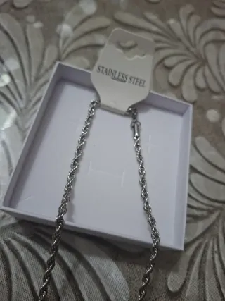 Collana uomo acciaio 60 cm nuova