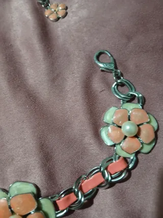 Cintura gioiello fiori perle regolabile