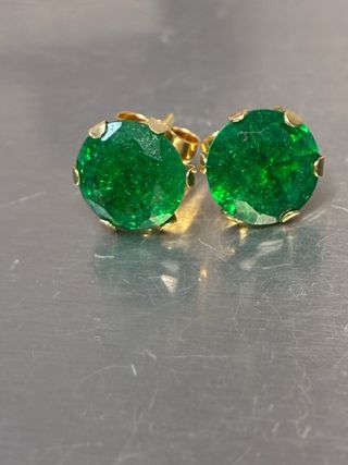 Pendientes Oro 18k Esmeraldas 5.00 Ct