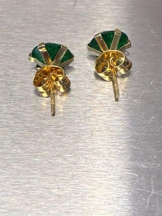 Pendientes Oro 18k Esmeraldas 5.00 Ct