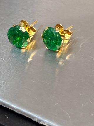Pendientes Oro 18k Esmeraldas 5.00 Ct
