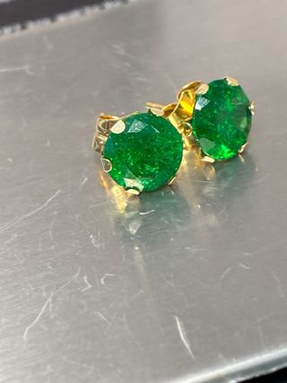 Pendientes Oro 18k Esmeraldas 5.00 Ct