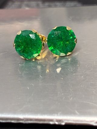 Pendientes Oro 18k Esmeraldas 5.00 Ct