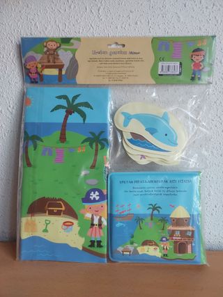 Cuento baño, escenario y figuras de piratas (+1-3)