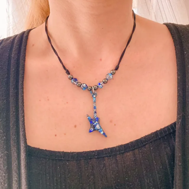 Collar guitarra azul