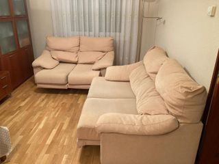 Juego de sofas extensible amarillo claro o beig