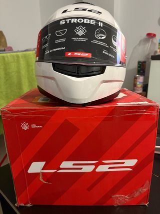 Casco Moto LS2 Talla M Blanco