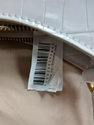 Bolso Parfois Blanco Efecto Cocodrilo Doble Asa