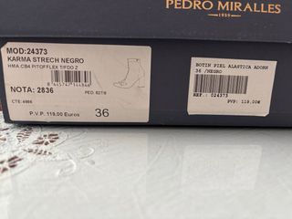 Botines Pedro Miralles Negros Tacon