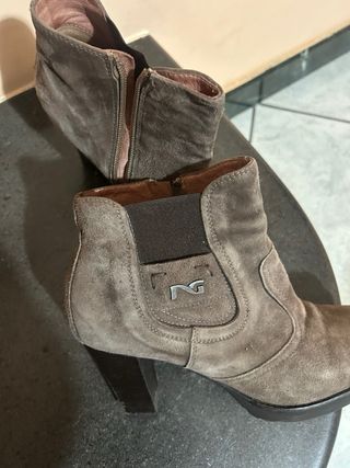 Stivaletti Nero Giardini Pelle Scamosciata Tg 39