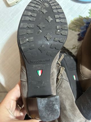 Stivaletti Nero Giardini Pelle Scamosciata Tg 39