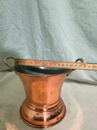 Cubremacetas cobre pequeño con asas