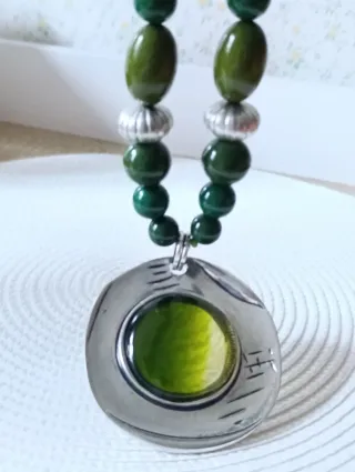 Collar Murano Auténtico con Colgante XL y Piedras