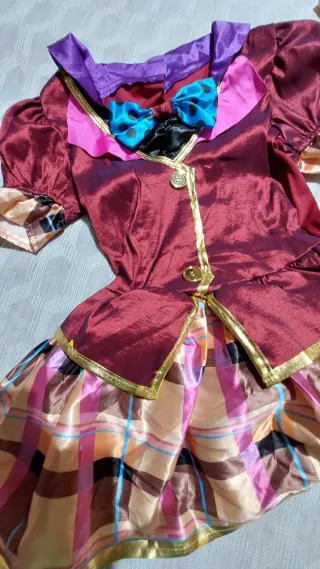Vestito Carnevale Miss Hatter 7-8 anni Alice