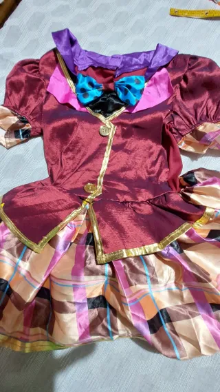 Vestito Carnevale Miss Hatter 7-8 anni Alice