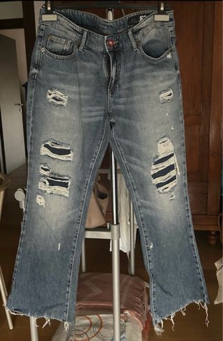 Jeans Armani Exchange vita alta strappati
