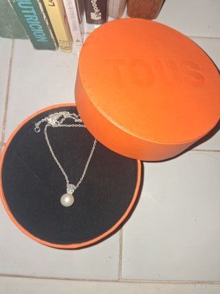 Collar Tous Oso y Perla Plata