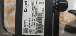 Bomba de agua multicelular Sacci Sigma 205M