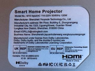 Proyector Smart VOPLLS M10 4K - WiFi 6 Auto Focus