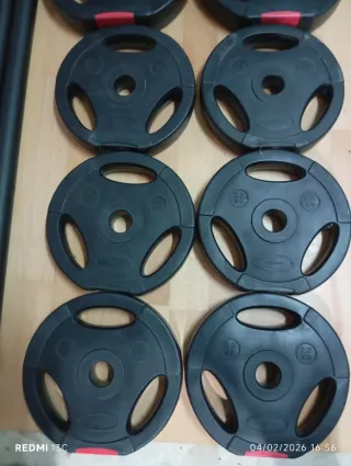 Discos de pesas.
