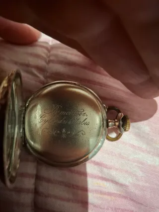 Orologio da tasca antico argento 800