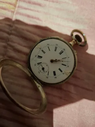 Orologio da tasca antico argento 800