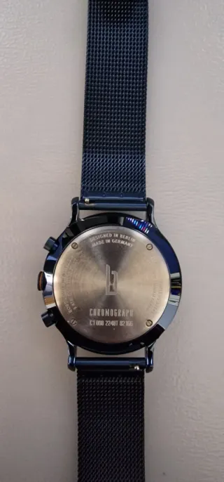 Reloj Cronógrafo Azul Naranja
