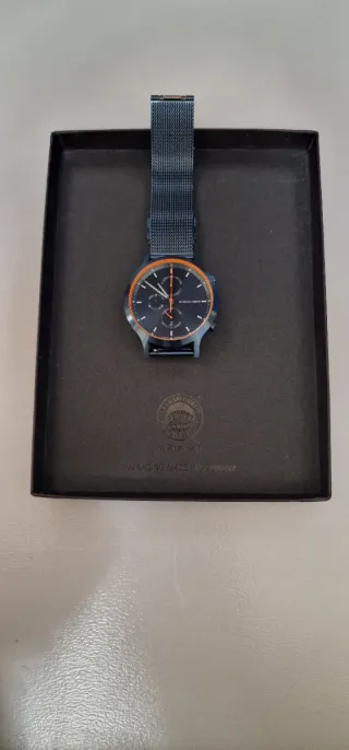 Reloj Cronógrafo Azul Naranja