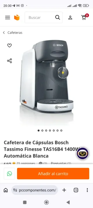Cafetera Tassimo Finesse Bosch